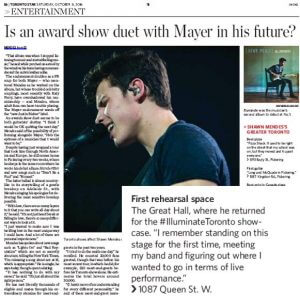 Toronto Star Shawn Mendes The Great Hall